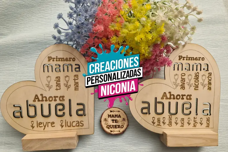 Placas de madera Ahora abuela
