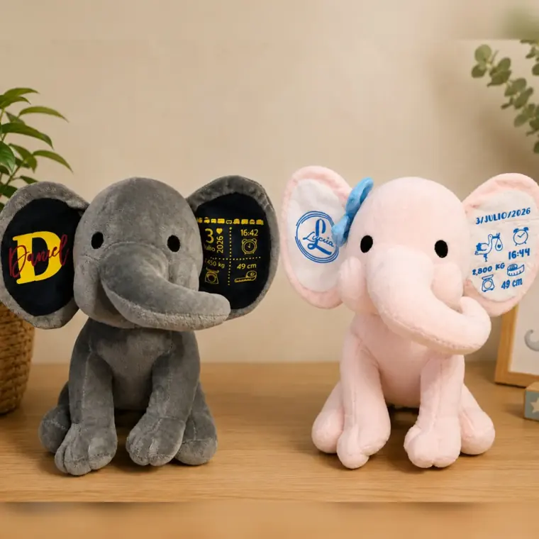 Elefantes de peluche personalizados